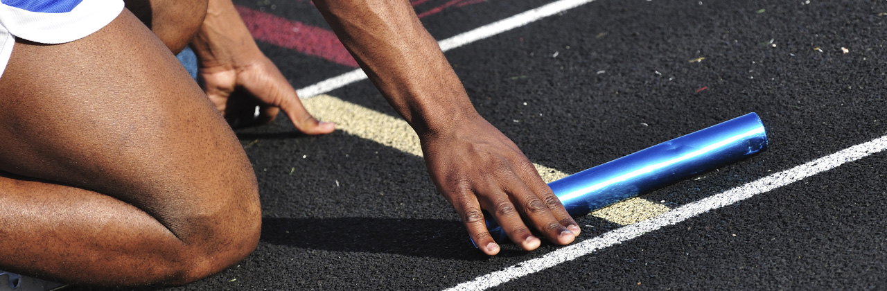 Teen Boy in the Starting Blocks
