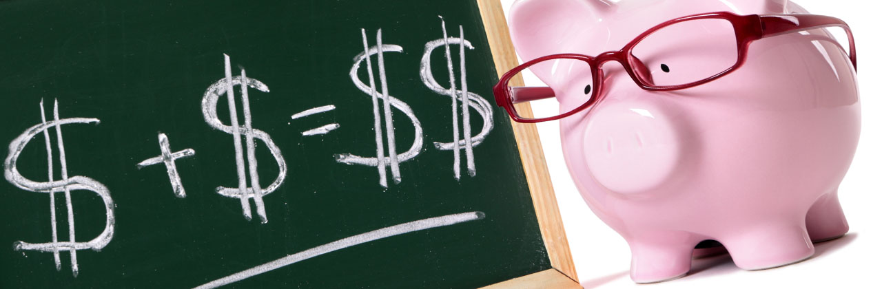 Piggy Bank with Blackboard