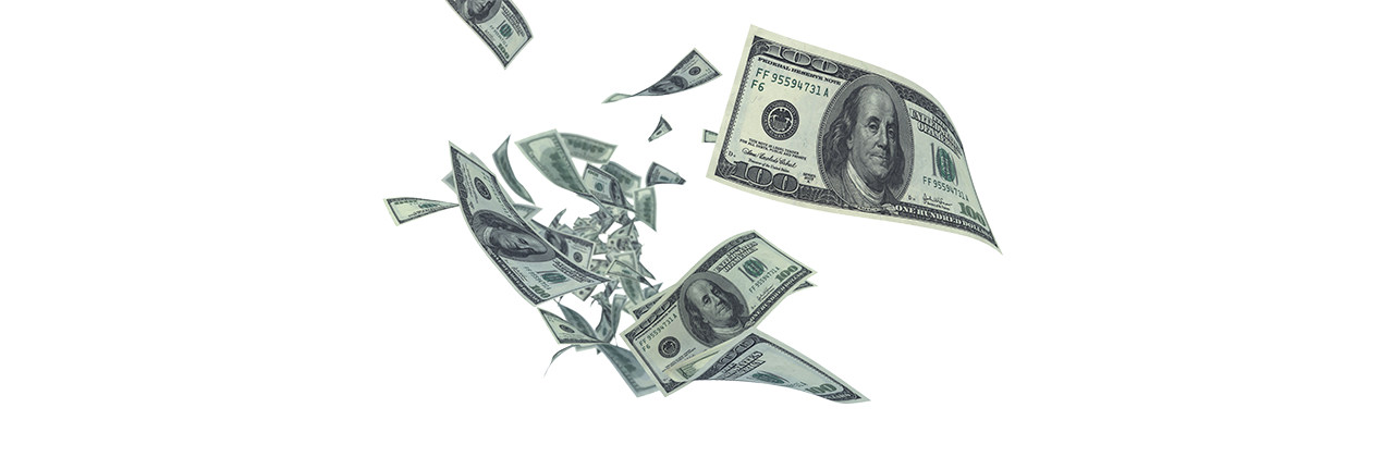 money flying