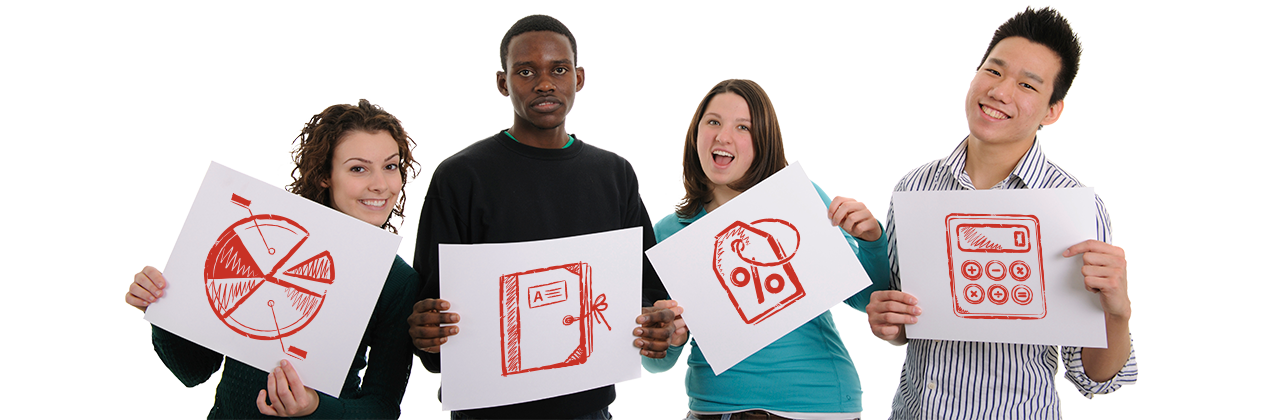 students holding signs
